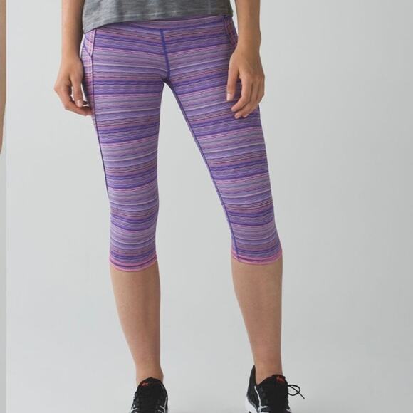 Lululemon Run Top Speed Crop Leggings EUC - Picture 1 of 11